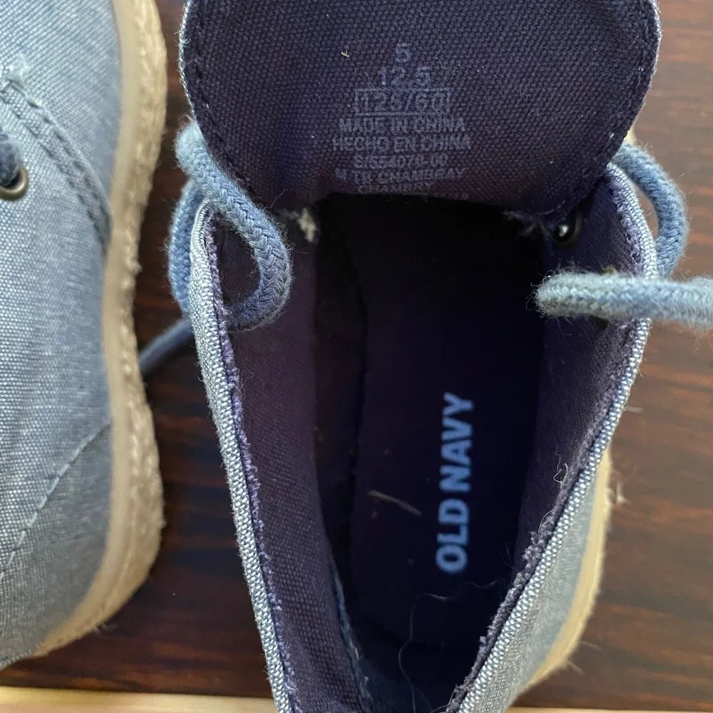 Cute Old Navy Toddler 5 Chambray Espadrille Chukka Boot Casual Shoes Kids Size 5